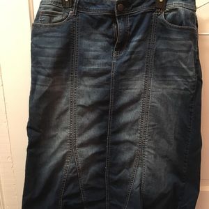 Blue jean skirt